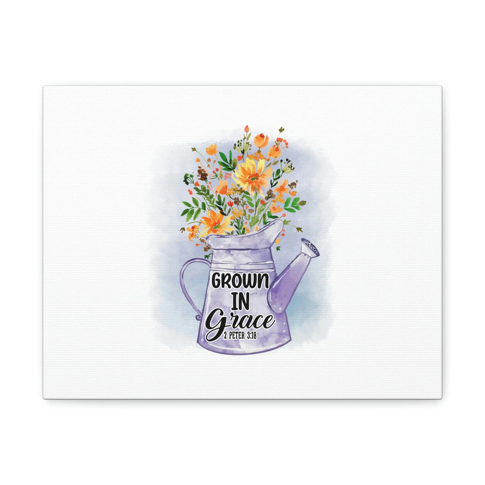 Scripture Walls Grow In Grace 2 Peter 3:18 Flower Christian Wall Art Bible
